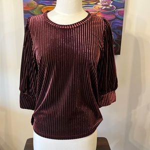 Kaffe Velvet Holiday Top